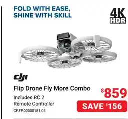 Visions Electronics DJI Flip Drone Fly More Combo offer