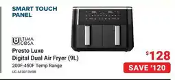 Visions Electronics Ultima Cosa Presto Luxe Digital Dual Air Fryer (9L) offer