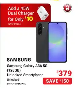 Visions Electronics Samsung Galaxy A36 5G (128GB) Unlocked Smartphone offer