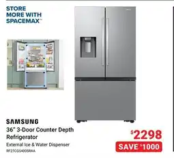 Visions Electronics SAMSUNG 36 3-Door Counter Depth Refrigerator offer