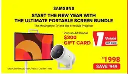 Visions Electronics Samsung ULTIMATE PORTABLE SCREEN BUNDLE offer