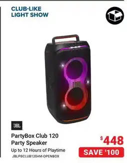 Visions Electronics JBL PartyBox Club 120 Party Speaker offer