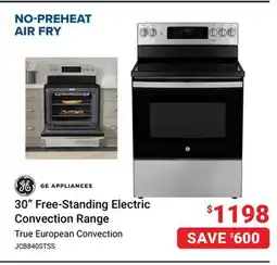 Visions Electronics GE 30 Free-Standing Electric Convection Range offer