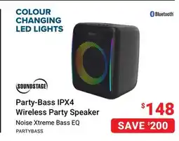 Visions Electronics Soundstage Party-Bass IPX4 Wireless Party Speaker offer
