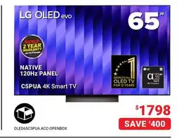 Visions Electronics LG 65 NATIVE 120Hz PANEL C5PUA 4K Smart TV offer