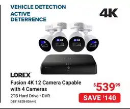 Visions Electronics LOREX Fusion 4K 12 Camera Capable with 4 Cameras offer