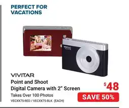 Visions Electronics VIVITAR Point and Shoot Digital Camera with 2 Screen offer
