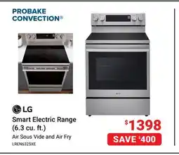 Visions Electronics LG Smart Electric Range (6.3 cu. ft.) offer