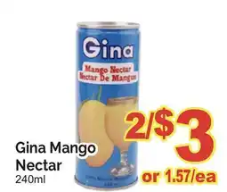 T&T Supermarket GINA MANGO NECTAR offer