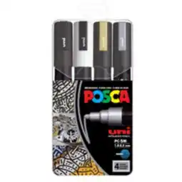 Staples POSCA Water-Based Paint Markers - Reversible Medium Tip - Assorted Colors offer