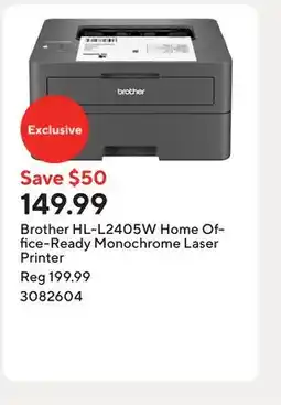 Staples Brother HL-L2405W Home Office-Ready Monochrome Laser Printer offer