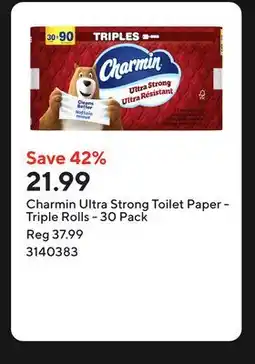 Staples Charmin Ultra Strong Toilet Paper - Triple Rolls offer