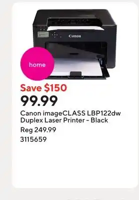 Staples Canon imageCLASS LBP122dw Duplex Laser Printer - Black offer