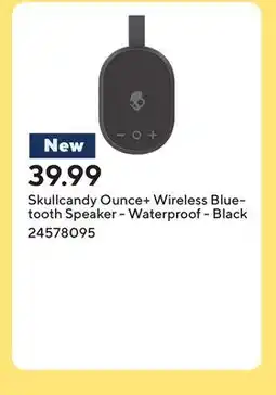 Staples Skullcandy Ounce+ Wireless Bluetooth Speaker - Waterproof - Black offer
