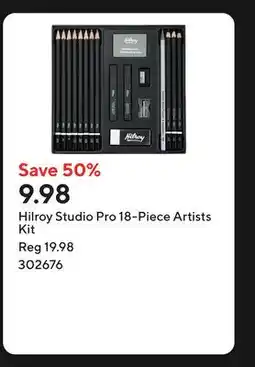 Staples Hilroy Studio Pro 18-Piece Artists Kit offer
