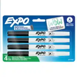 Staples Expo Ultra-Fine Dry Erase Markers, Black offer