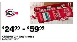 Michaels Christmas Gift Wrap Storage by Simply Tidy offer