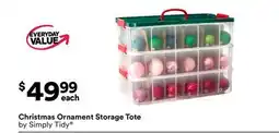 Michaels Christmas Ornament Storage Tote by Simply Tidy offer