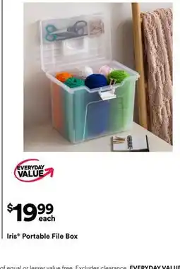 Michaels Iris Portable File Box offer