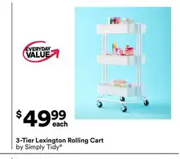 Michaels 3-Tier Lexington rolling Cart by Simply Tidy offer