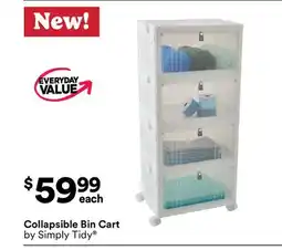Michaels Collapsible Bin Cart by Simply Tidy offer