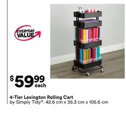 Michaels 4-Tier Lexington rolling Cart by Simply Tidy offer
