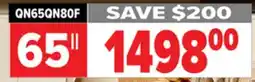 2001 Audio Video QN65QN80F 65 SAMSUNG NEO QLED 4K SMART TV offer