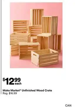 Michaels make market Unfinished Wood Crate offer