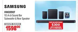 2001 Audio Video HWQ990F 11.1. 4 ch Sound Bar Subwoofer & Rear Speaker offer
