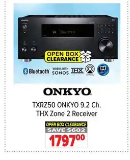 2001 Audio Video TXRZ50 ONKYO 9.2 Ch. THX Zone 2 Receiver offer