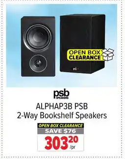 2001 Audio Video ALPHAP3B PSB 2-Way Bookshelf Speakers offer
