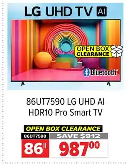 2001 Audio Video 86UT7590 LG UHD AI HDR10 Pro Smart TV offer
