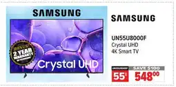 2001 Audio Video UN55U8000F SAMSUNG Crystal UHD 4K Smart TV offer
