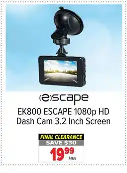 2001 Audio Video ESCAPE 1080p HD Dash Cam 3.2 Inch Screen offer