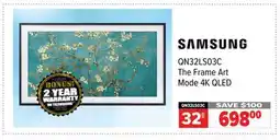 2001 Audio Video QN32LS03C 32 SAMSUNG The Frame Art Mode 4K QLED offer