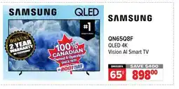 2001 Audio Video QN65Q8F SAMSUNG 65 QLED 4K Vision AI Smart TV offer