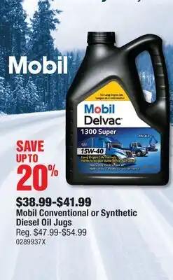 PartSource Mobil Conventional or Synthetic Diesel Oil Jugs offer