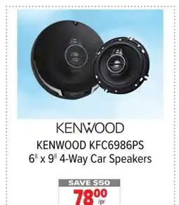 2001 Audio Video KENWOOD KFC6986PS 6x9 4-Way Car Speaker offer