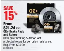 PartSource OE+ Brake Pads and Rotors offer