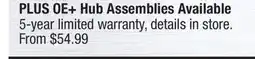 PartSource PLUS OE + Hub Assemblies offer