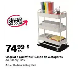 Michaels Chariot à roulettes Hudson de 3 étagères de Simply Tidy offer