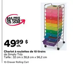 Michaels Chariot à roulettes de 10 tiroirs de Simply Tidy offer