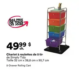 Michaels Chariot à roulettes de 5 tiroirs de Simply Tidy offer