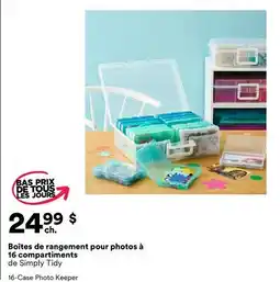 Michaels Boîtes de rangement pour photos à 16 compartiments de Simply Tidy offer