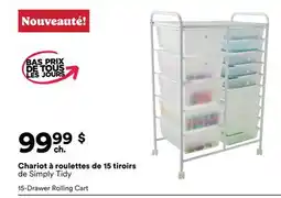 Michaels Chariot à roulettes de 15 tiroirs de Simply Tidy offer