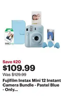 Best Buy Fujifilm Instax Mini 12 Instant Camera Bundle - Pastel Blue - Only at Best Buy offer