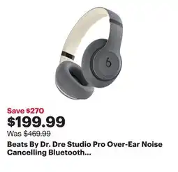 Best Buy Beats By Dr. Dre Studio Pro Over-Ear Noise Cancelling Bluetooth Headphones - Grey - Only at Best Buy offer