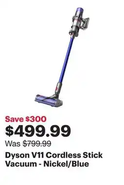 Best Buy Dyson V11 Cordless Stick Vacuum - Nickel/Blue offer