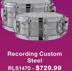 Long & McQuade YAMAHA RECORDING CUSTOM STEEL DRUMS offer
