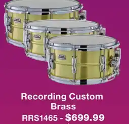 Long & McQuade RECORDING CUSTOM BRASS METAL SNARES offer